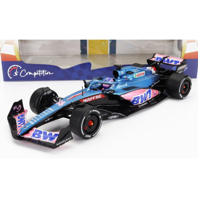 SOLIDO ALPINE F1 A522 TEAM ALPINE BWT N 14 MONACO GP 2022 FERNANDO ALONSO - BLUE PINK 1/18