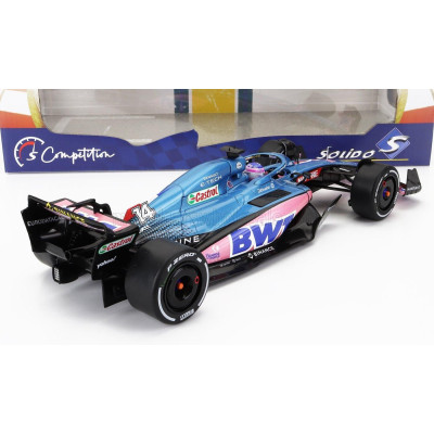 SOLIDO ALPINE F1 A522 TEAM ALPINE BWT N 14 MONACO GP 2022 FERNANDO ALONSO - BLUE PINK 1/18