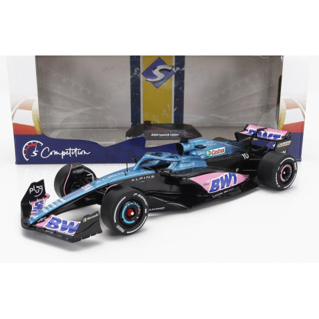 SOLIDO ALPINE F1  A523 TEAM BWT ALPINE PRESS LAUNCH LIVERY N 10 PIERRE GASLY - N 31 ESTEBAN OCON 2023 - BLUE BLACK PINK 1/18