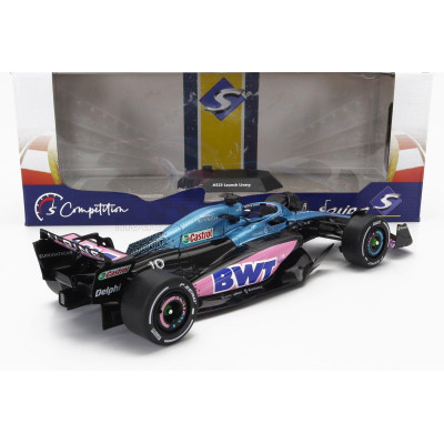 SOLIDO ALPINE F1  A523 TEAM BWT ALPINE PRESS LAUNCH LIVERY N 10 PIERRE GASLY - N 31 ESTEBAN OCON 2023 - BLUE BLACK PINK 1/18