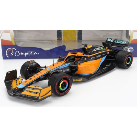 SOLIDO McLAREN F1  MCL36 MERCEDES TEAM MCLAREN N 3 AUSTRALIAN GP 2022 DANIEL RICCIARDO - ORANGE LIGHT BLUE 1/18