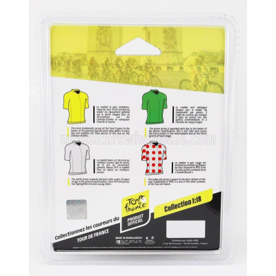 SOLIDO FIGURES CICLISTA - CYCLIST - MAGLIA A POIS - POIS JERSEY - TOUR DE FRANCE 2023 - WHITE RED 1/18