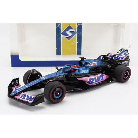 SOLIDO ALPINE F1  A523 TEAM BWT ALPINE N 31 3rd MONACO GP 2023 ESTEBAN OCON - BLUE PINK 1/18