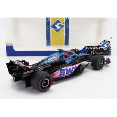 SOLIDO ALPINE F1  A523 TEAM BWT ALPINE N 31 3rd MONACO GP 2023 ESTEBAN OCON - BLUE PINK 1/18