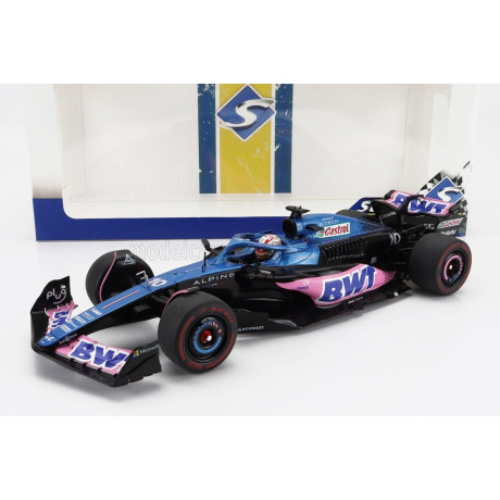 SOLIDO ALPINE F1  A523 TEAM BWT ALPINE N 10 3rd DUTCH GP 2023 PIERRE GASLY - BLUE PINK 1/18
