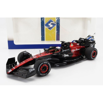 SOLIDO ALFA ROMEO F1  C43 TEAM STAKE N 77 CANADA GP 2023 VALTTERI BOTTAS - BLACK RED 1/18