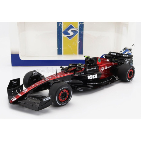 SOLIDO ALFA ROMEO F1  C43 TEAM STAKE N 24 SPANISH GP 2023 GUANYU ZHOU - BLACK RED 1/18