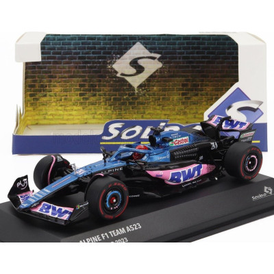 SOLIDO ALPINE F1  A523 TEAM BWT ALPINE N 31 3rd MONACO GP 2023 ESTEBAN OCON - BLUE PINK 1/43