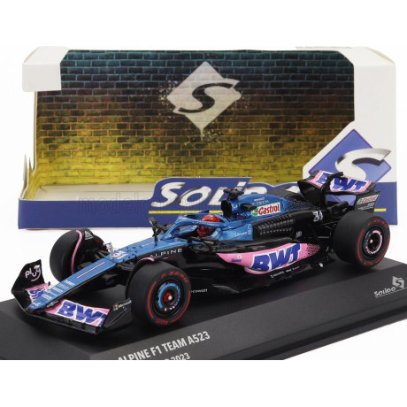 SOLIDO ALPINE F1  A523 TEAM BWT ALPINE N 31 3rd MONACO GP 2023 ESTEBAN OCON - BLUE PINK 1/43