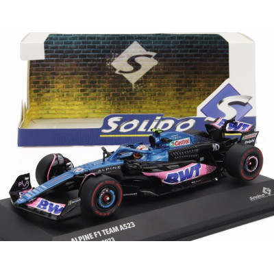 SOLIDO ALPINE F1  A523 TEAM BWT ALPINE N 10 3rd DUTCH GP 2023 PIERRE GASLY - BLUE PINK 1/43