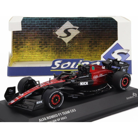 SOLIDO ALFA ROMEO F1  C43 TEAM STAKE N 24 AUSTRALIAN GP 2023 GUANYU ZHOU - BLACK RED 1/43