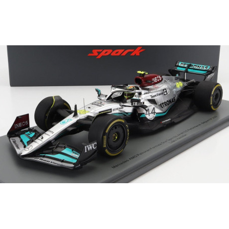 SPARK MODEL MERCEDES GP F1 W13E TEAM MERCEDES-AMG PETRONAS F1 N 44 BELGIUM GP 2022 LEWIS HAMILTON - CON VETRINA - WITH SHOWCASE
