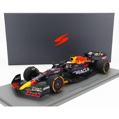 SPARK MODEL RED BULL F1  RB18 TEAM ORACLE RED BULL RACING N 1 WINNER BELGIUM GP WORLD CHAMPION 2022 MAX VERSTAPPEN - MATT BLUE Y