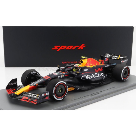 SPARK MODEL RED BULL F1  RB19 TEAM ORACLE RED BULL RACING N 11 WINNER AZERBAIJAN GP 2023 SERGIO PEREZ - MATT BLUE 1/18