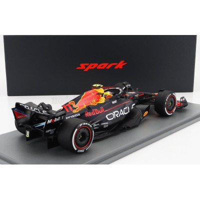 SPARK MODEL RED BULL F1  RB19 TEAM ORACLE RED BULL RACING N 11 WINNER AZERBAIJAN GP 2023 SERGIO PEREZ - MATT BLUE 1/18