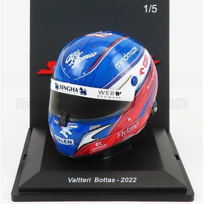 SPARK MODEL BELL HELMET F1  CASCO HELMET ALFA ROMEO C42 TEAM ORLEN RACING N 77 SEASON 2022 VALTTERI BOTTAS - BLUE WHITE RED 1/5