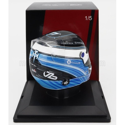 SPARK MODEL BELL HELMET F1  CASCO HELMET ALFA ROMEO C43 TEAM STAKE N 77 SEASON 2023 VALTTERI BOTTAS - 2 TONE BLUE 1/5