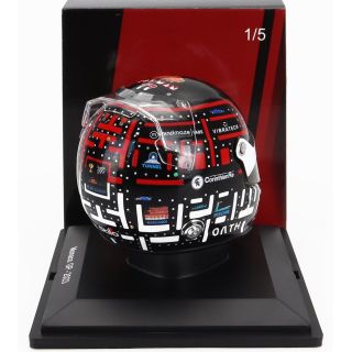 SPARK MODEL BELL HELMET F1  CASCO HELMET ALFA ROMEO C43 TEAM STAKE N 77 MONACO GP 2023 VALTTERI BOTTAS - BLACK WHITE ORANGE 1/5