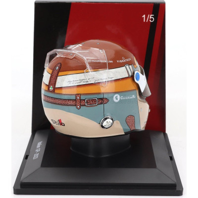 SPARK MODEL BELL HELMET F1  CASCO HELMET ALFA ROMEO C43 TEAM STAKE N 77 MONZA ITALY GP 2023 VALTTERI BOTTAS - RED BLACK GOLD 1/5