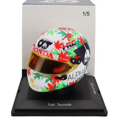 SPARK MODEL ARAI HELMET F1  CASCO HELMET ALPHA TAURI AT04 TEAM ALPHA TAURI N 22 MONZA ITALY GP 2023 YUKI TSUNODA - WHITE GREEN R