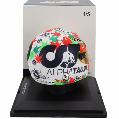 SPARK MODEL ARAI HELMET F1  CASCO HELMET ALPHA TAURI AT04 TEAM ALPHA TAURI N 22 MONZA ITALY GP 2023 YUKI TSUNODA - WHITE GREEN R