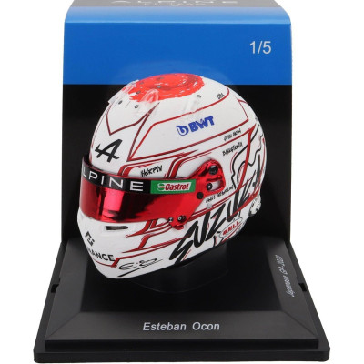 SPARK MODEL BELL HELMET F1  CASCO HELMET RENAULT A523 TEAM BWT ALPINE N 31 JAPAN GP 2023 ESTEBAN OCON - WHITE 1/5