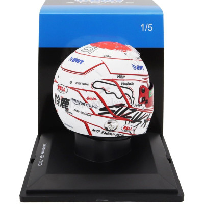SPARK MODEL BELL HELMET F1  CASCO HELMET RENAULT A523 TEAM BWT ALPINE N 31 JAPAN GP 2023 ESTEBAN OCON - WHITE 1/5