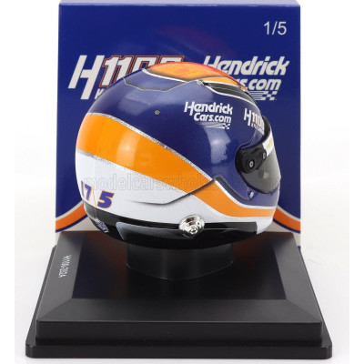 SPARK MODEL ARAI HELMET CASCO HELMET KYLE LARSON TEAM ARROWS McLAREN H1100 NASCAR CUP SERIES SEASON 2024 - BLUE ORANGE WHITE 1/5