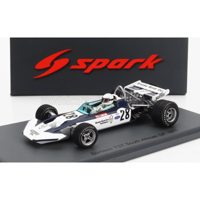 SPARK MODEL SURTEES F1  TS7 N 28 SUD AFRICAN GP 1971 BRIAN REDMANN - WHITE BLUE 1/43