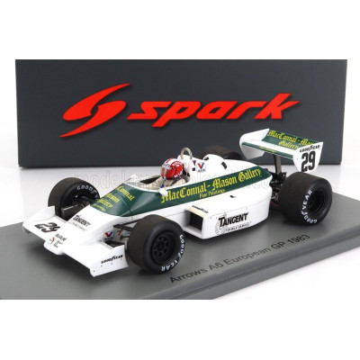 SPARK MODEL ARROWS F1  A6 N 29 EUROPEAN GP 1983 M.SURER - WHITE GREEN 1/43
