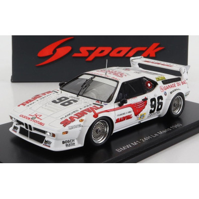 SPARK MODEL BMW M1 M88 3.5L S6 TEAM GARAGE DU BAC N 96 24h LE MANS 1980 F.ALLIOT - J.GUERIN - WHITE RED 1/43