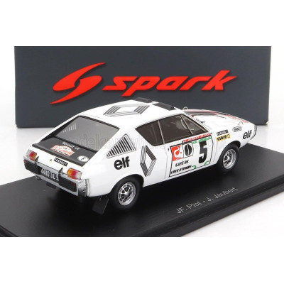 SPARK MODEL RENAULT R17 N 5 RALLY BANDAMA 1973 J.F.PIOT - F.JAUBER - WHITE BLACK 1/43