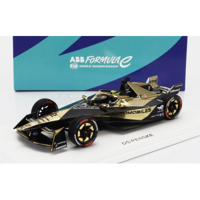 SPARK MODEL DS AUTOMOBILES FORMULA-E E-TENSE FE23 TEAM DS PENSKE N 2 SEASON 2023-2024 STOFFEL VANDOORNE - BLACK GOLD 1/43