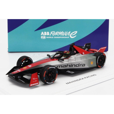 SPARK MODEL MAHINDRA FORMULA-E M9 ELECTRO TEAM MAHINDRA RACING N 48 SEASON 2023-2024 EDOARDO MORTARA - SILVER RED BLACK 1/43