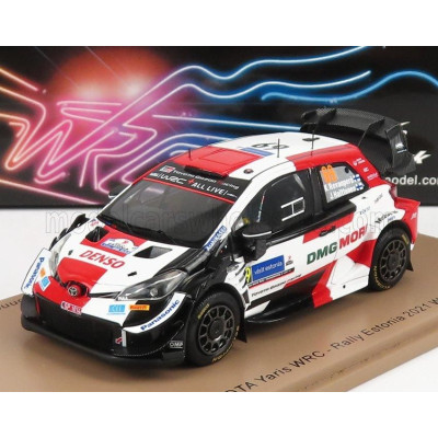 SPARK MODEL TOYOTA YARIS WRC TEAM TOYOTA GAZOO RACING WRT N 69 WINNER RALLY ESTONIA 2021 K.ROVANPERA - J.HALTTUNEN - WHITE RED B