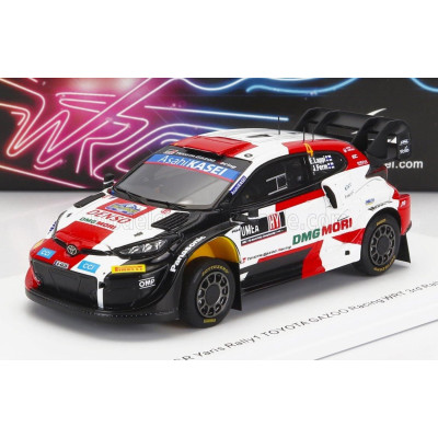 SPARK MODEL TOYOTA YARIS GR RALLY1 TEAM TOYOTA GAZOO RACING WRT N 4 3rd RALLY SWEDEN 2022 E.LAPPI - J.FERM - WHITE BLACK RED 1/4