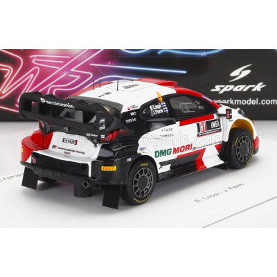 SPARK MODEL TOYOTA YARIS GR RALLY1 TEAM TOYOTA GAZOO RACING WRT N 4 3rd RALLY SWEDEN 2022 E.LAPPI - J.FERM - WHITE BLACK RED 1/4