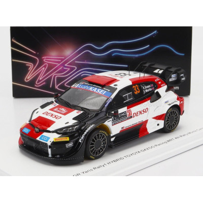 SPARK MODEL TOYOTA YARIS GR HYBRID RALLY1 TEAM TOYOTA GAZOO RACING WRT N 33 4th RALLY MONTECARLO 2023 E.EVANS - S.MARTIN - WHITE