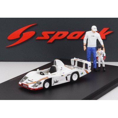 SPARK MODEL PORSCHE PEDAL CAR - TYPE 935 936/81 N 11 WINNER 24h LE MANS 1981 - LITTLE BIG MANS - WITH FIGURES - WHITE 1/43