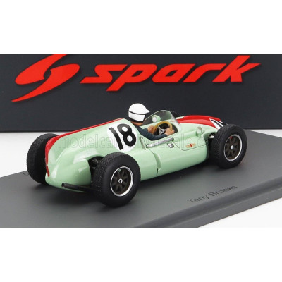 SPARK MODEL COOPER F1  T51 N 18 4th MONACO GP 1960 T.BROOKS - GREEN RED 1/43