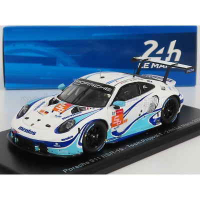 SPARK MODEL PORSCHE 911 991-2 4.2L RSR-19 TEAM PROJECT-1 N 56 24h LE MANS 2021 E.PERFETTI - M.CAIROLI - R.PERA - WHITE LIGHT BLU