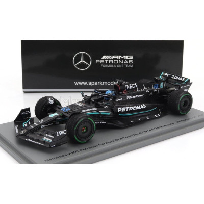 SPARK MODEL MERCEDES GP F1 W14 TEAM MERCEDES-AMG PETRONAS FORMULA ONE N 63 5th MONACO GP 2023 GEORGE RUSSEL - MATT BLACK 1/43