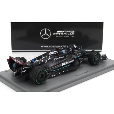 SPARK MODEL MERCEDES GP F1 W14 TEAM MERCEDES-AMG PETRONAS FORMULA ONE N 63 5th MONACO GP 2023 GEORGE RUSSEL - MATT BLACK 1/43