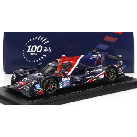 SPARK MODEL ORECA 07 GIBSON GK428 4.2L V8 TEAM UNITED AUTOSPORTS N 23 24h LE MANS 2023 T.BLOMQVIST - O.JARVIS - J.PIERSON - BLUE