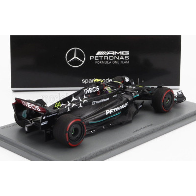 SPARK MODEL MERCEDES GP F1 W14 TEAM MERCEDES-AMG PETRONAS FORMULA ONE N 44 2nd SPAIN GP 2023 LEWIS HAMILTON - MATT BLACK 1/43