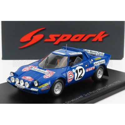 SPARK MODEL LANCIA STRATOS HF N 12 3rd RALLY MONTECARLO 1976 B.DARNICHE -  A.MAHE - BLUE 1/43