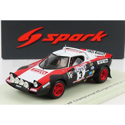 SPARK MODEL LANCIA STRATOS HF N 3 EUROPEAN RALLY CHAMPIONSHIP 1978 T.CARELLO - M.PERISSINOT - WHITE RED BLACK 1/43