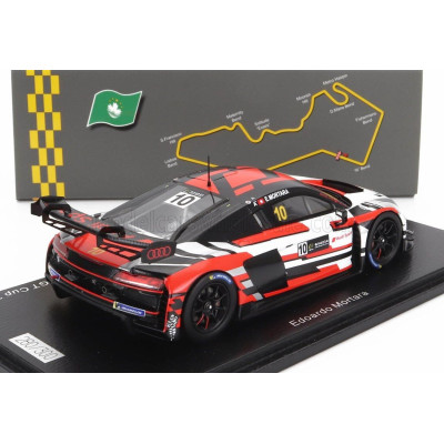 SPARK MODEL AUDI R8 LMS GT3 TEAM AUDI SPORT ASIA ABSOLUTE N 10 2nd GT CUP MACAU 2022 E.MORTARA - WHITE RED 1/43