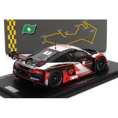 SPARK MODEL AUDI R8 LMS GT3 TEAM FAW AUDI RACING TEAM N 1 GT CUP MACAU 2022 CHENG CONG FU - WHITE ORANGE BLACK 1/43