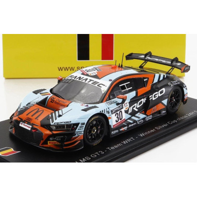 SPARK MODEL AUDI R8 LMS GT3 TEAM WRT N 30 WINNER SILVER CUP CLASS 24h SPA 2022 J.B.SIMMENAUER - B.GOETHE - T.NEUBAUER - WHITE OR